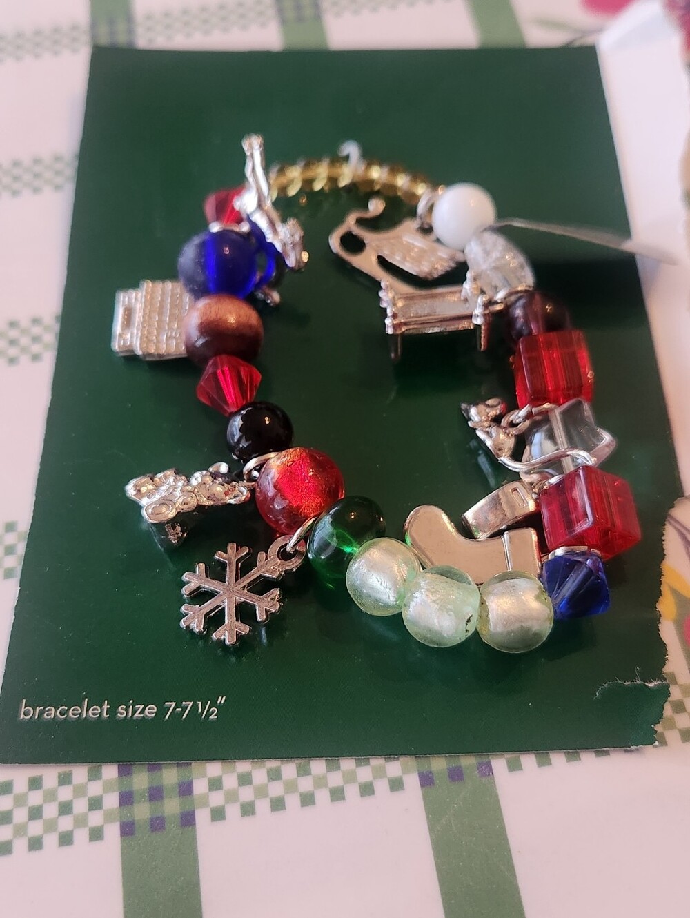 Multicolor Holiday Charm Bracelet - Unbranded